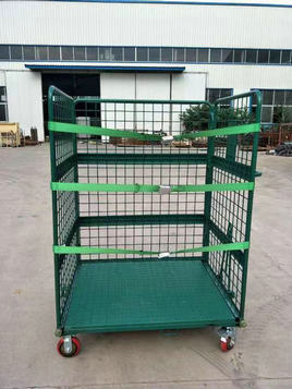 Four wheel fence car mesh trolley